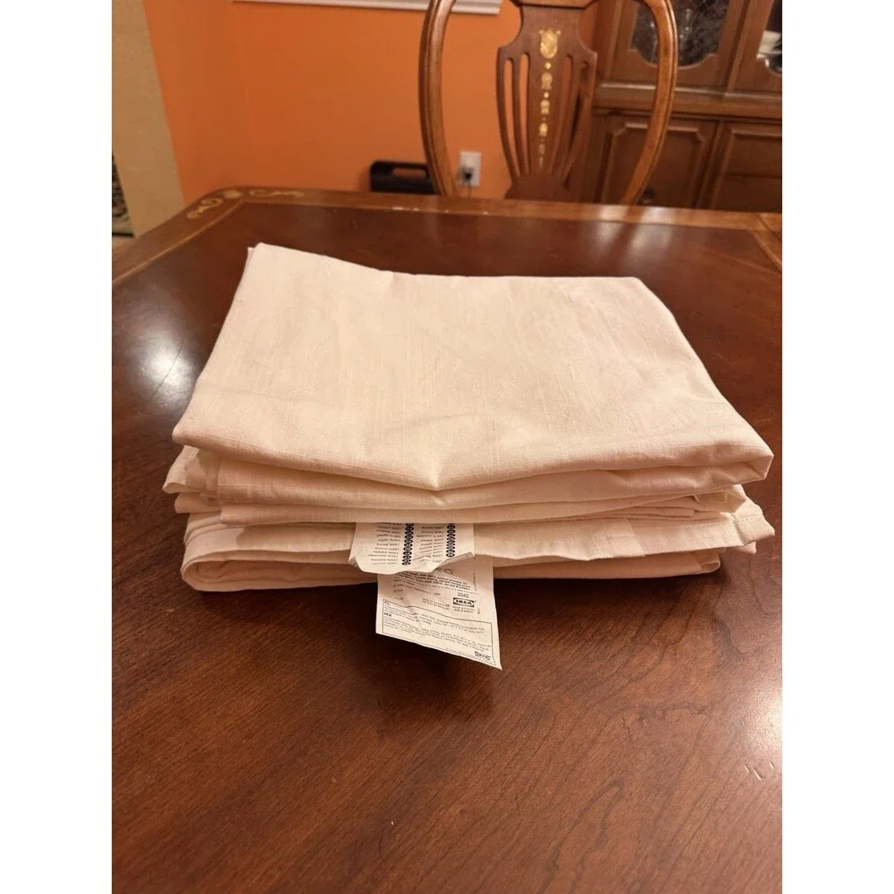 Ikea RITVA Curtains 2 Panels (1 pair) 100% Cotton (no Tie-Back) 56”x 96” White